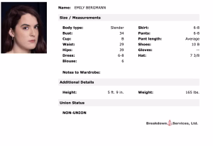 Emily Bergmann - Project Casting Gallery Image 3 Emily Bergmann - Gallery Image 3