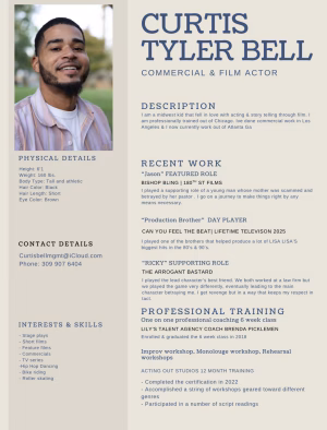 Curtis Bell - Project Casting Gallery Image 1 Curtis Bell - Gallery Image 1