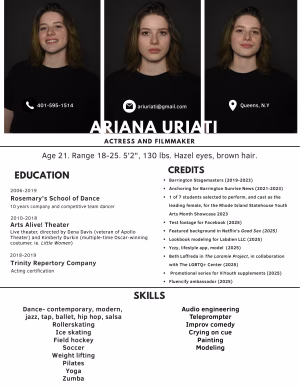 Ariana Uriati - Project Casting Gallery Image 3 Ariana Uriati - Gallery Image 3