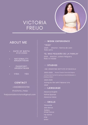 Victoria Freijo - Project Casting Gallery Image 4 Victoria Freijo - Gallery Image 4