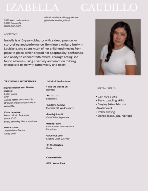 Izabella Caudillo - Project Casting Gallery Image 1 Izabella Caudillo - Gallery Image 1