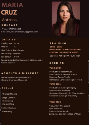 María Cruz - Project Casting Gallery Image 6 María Cruz - Gallery Image 6