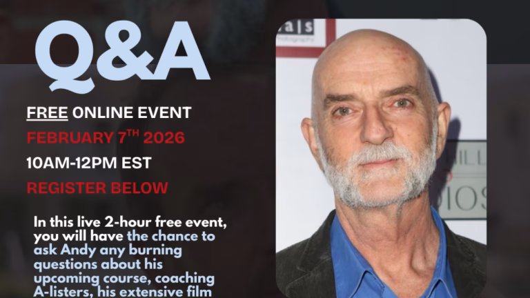 Free Online Q&A with Leading Acting Coach, Andy Mcphee
