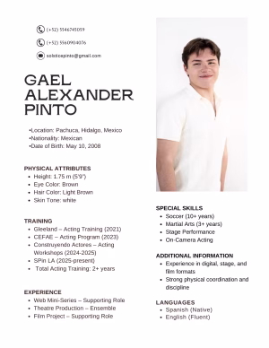 Gael Pinto - Project Casting Gallery Image 2 Gael Pinto - Gallery Image 2