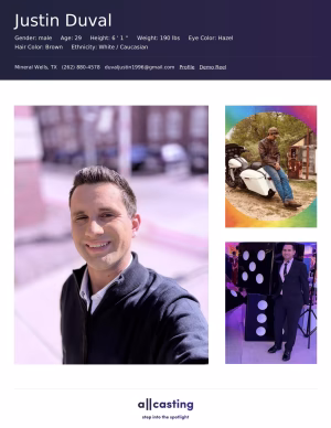 Justin Duval - Project Casting Gallery Image 4 Justin Duval - Gallery Image 4