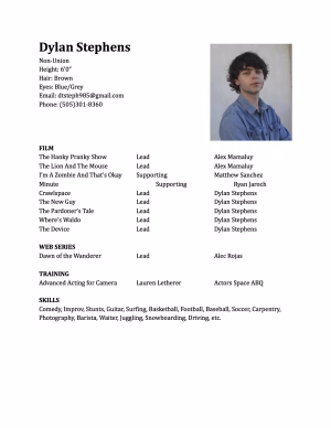 Dylan Stephens - Project Casting Gallery Image 1 Dylan Stephens - Gallery Image 1