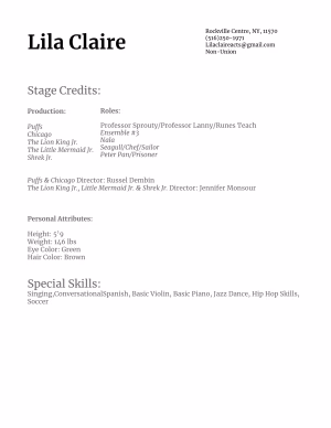 Lila Claire - Project Casting Gallery Image 2 Lila Claire - Gallery Image 2