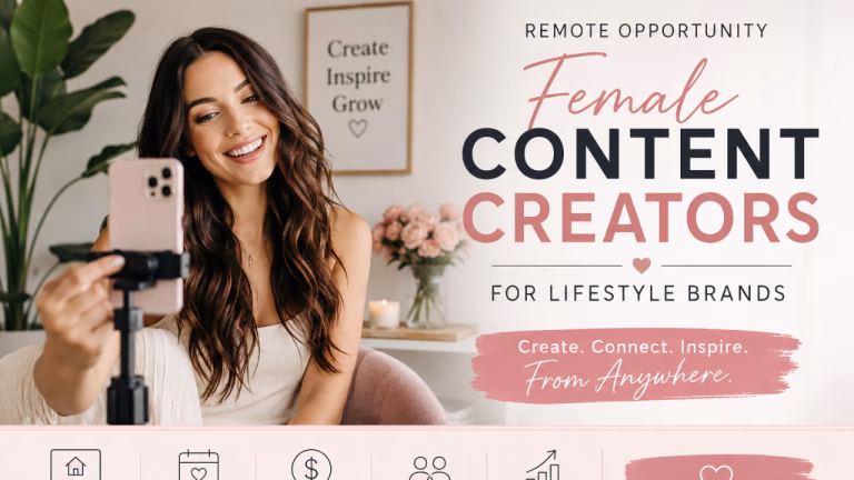 Remote Female UGC Creators for Lifestyle Brands