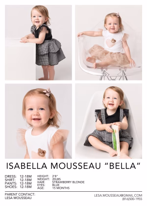 Isabella (Bella) Mousseau - Project Casting Gallery Image 1 Isabella (Bella) Mousseau - Gallery Image 1