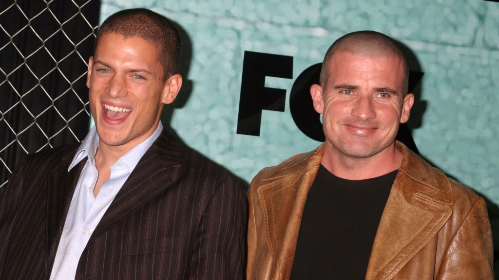 SANTA MONICA - AUGUST 22: Dominic Purcell, Wentworth Miller at Prison Break Series Premiere Party at Santa Monica Airport, Hanger 8 August 22, 2005 in Santa Monica, CA. (Image Credit: Shutterstock)